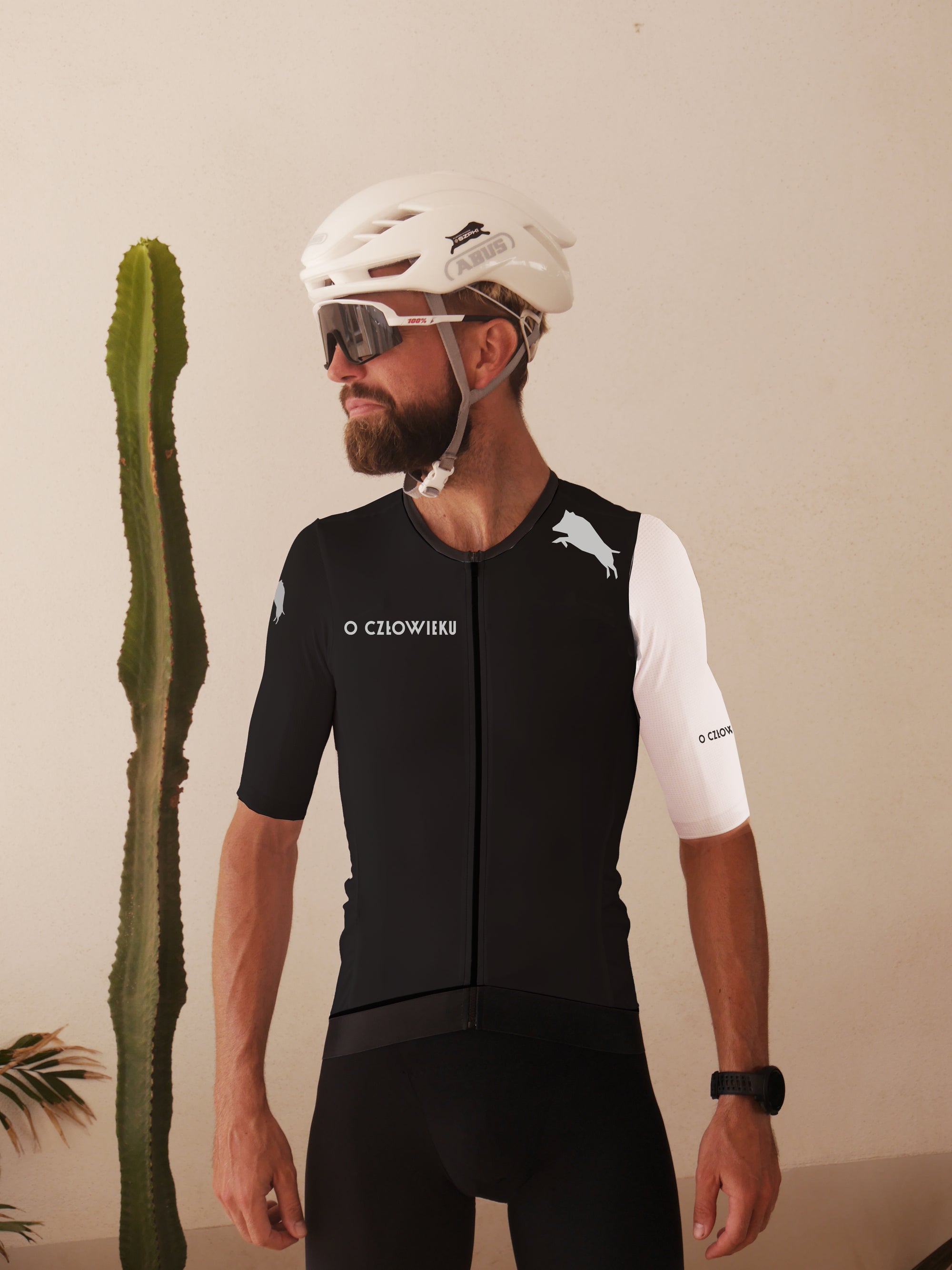 Koszulka rowerowa O CZŁOWIEKU – model GIRO 217 – CZARNA