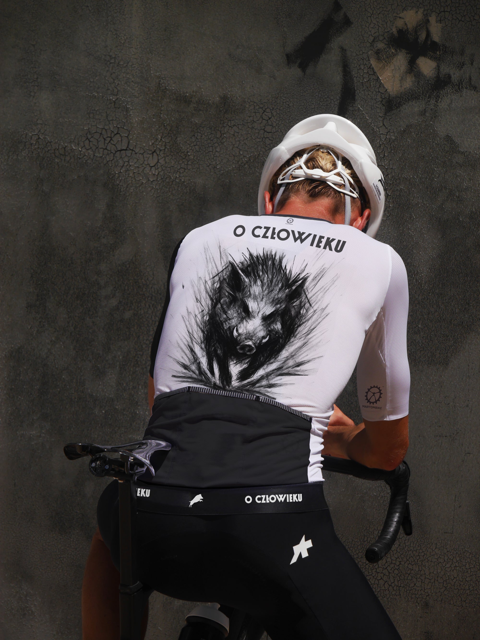 Koszulka rowerowa O CZŁOWIEKU – model GIRO 217 – BIAŁA